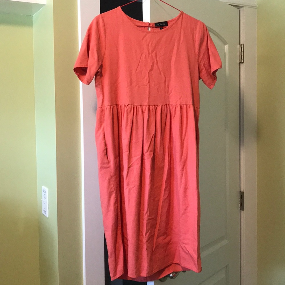 Coral pink dress